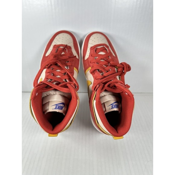 Nike Dunk High Up Rebel Cinnabar Red Yellow Ochre Lapis Womens Size 7 DH3718-600 - Picture 6 of 7